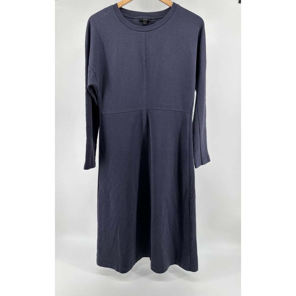 COS Panelled Cotton Maxi Dress‎ Navy Sz M Boho Preppy Classic Lagenlook NWOT